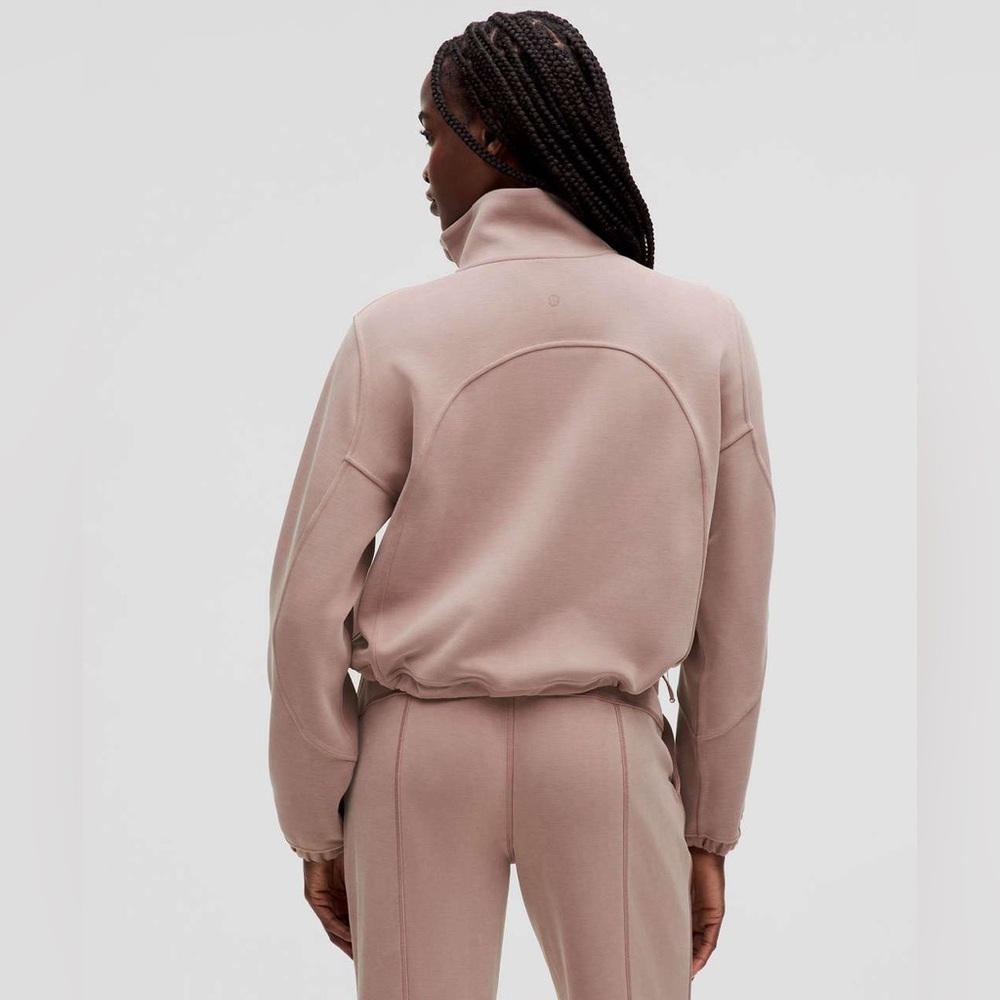 Lululemon•Brushed Softstreme Half Zip Cinch Pullover•Twilight Rose•FLAWLESS•8 - Picture 3 of 16